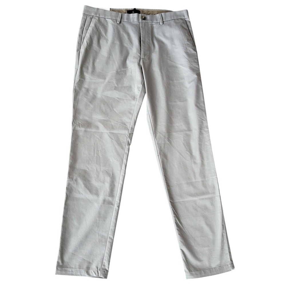 Banana Republic Core Temp Pant Mens Sz 34x32 Slim Fit Light Grey Stretch NWT